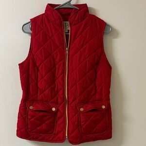 St. John's Bay Red Vest with Gold Zipper